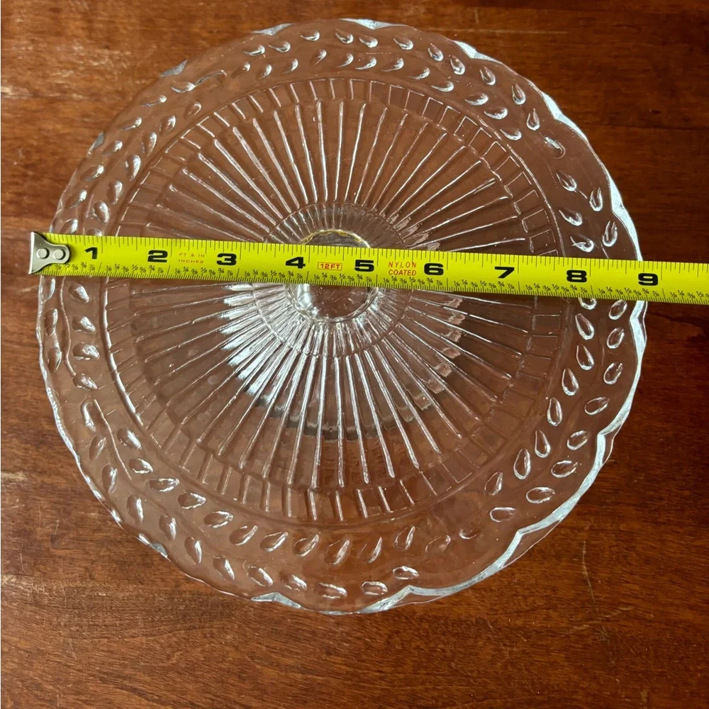 Elegant Clear Glass Cake Stand Vintage